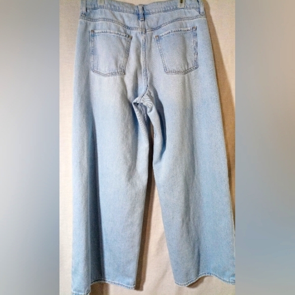 Old Navy Mid-Rise Ripped Baggy Wide-Leg Jeans - Picture 5 of 9